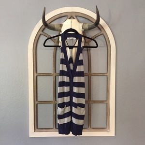 Blue Striped Sweater Vest